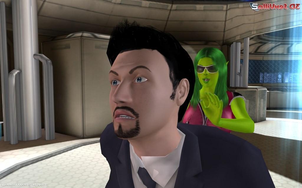 16P Animated aliens anal probing a pilot in their ship