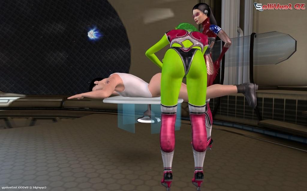 16P Animated aliens anal probing a pilot in their ship
