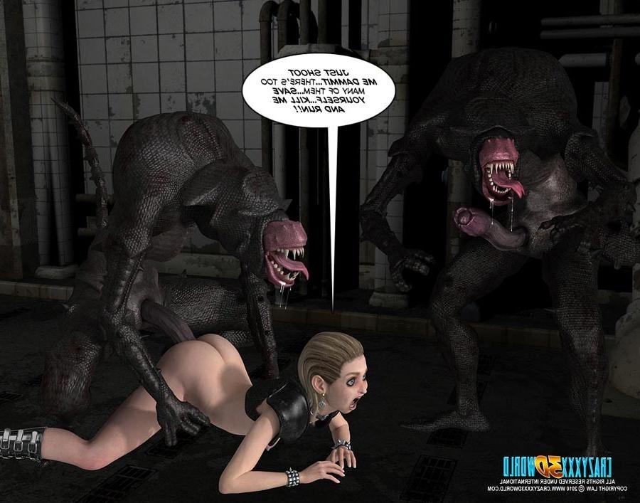 16P They saving sexy blonde fucked by two horny aliens