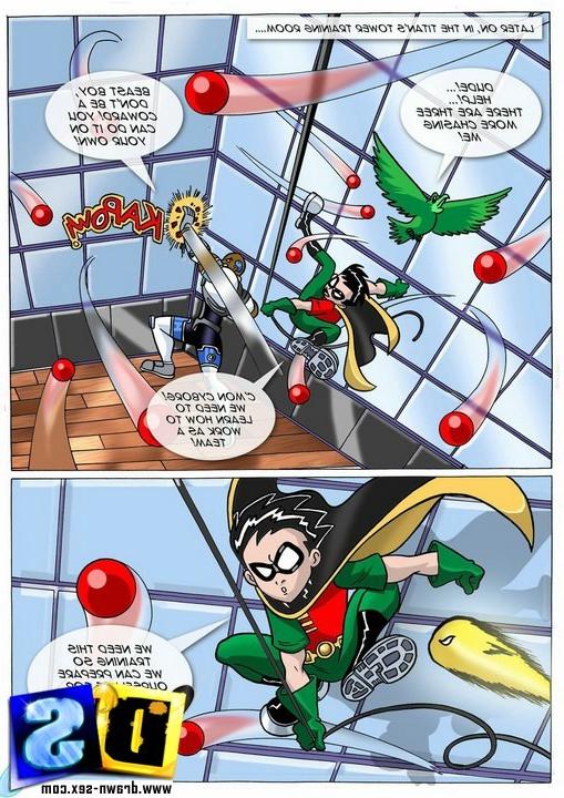 20P Teen Titans fighting the horny alien intruders
