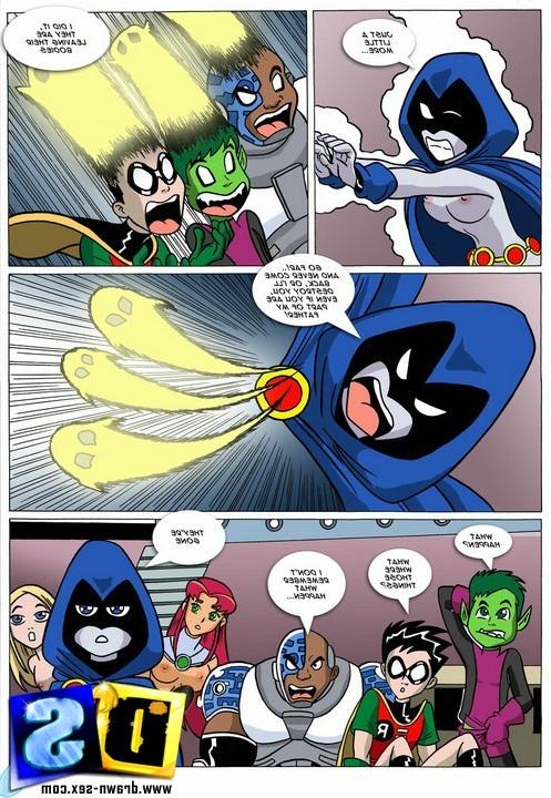 20P Teen Titans fighting the horny alien intruders