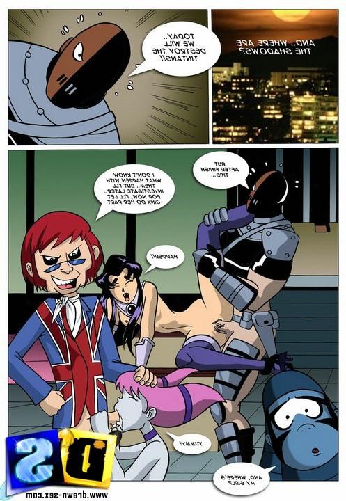 20P Teen Titans fighting the horny alien intruders