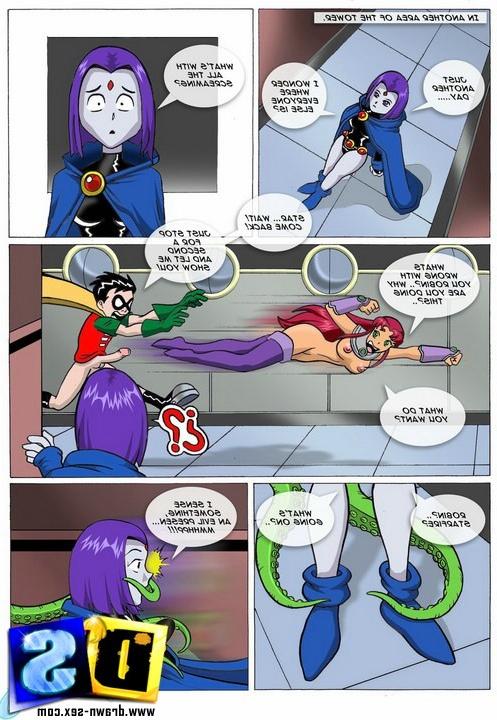 20P Teen Titans fighting the horny alien intruders