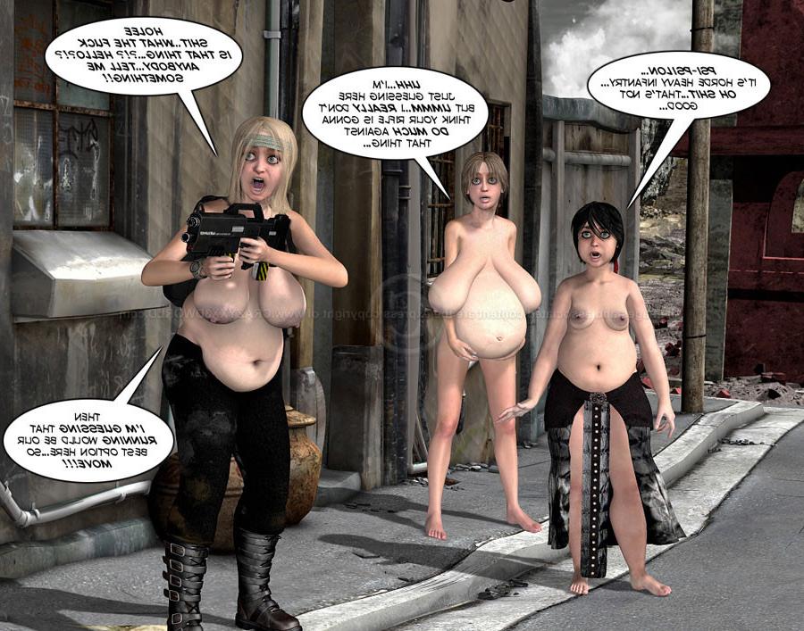 15P Pregnant alien with four boobs fucks on the throne