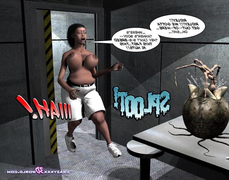 16P Babe gets fucked by huge alien cock in a spaceship