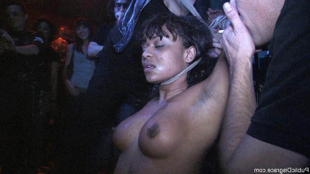 24P Brazilian babe gets tied up and fucked outdoor in public places