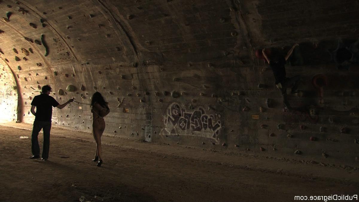 24P Brazilian babe gets tied up and fucked outdoor in public places