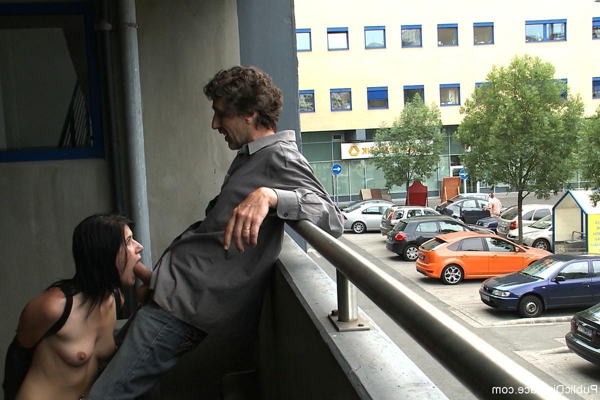 24P Babe gets tied up and fucked outdoor in public places