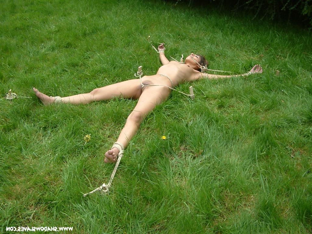 16P Outdoor bondage and domination of indian fetish pornstar Sahara Knite in spreade