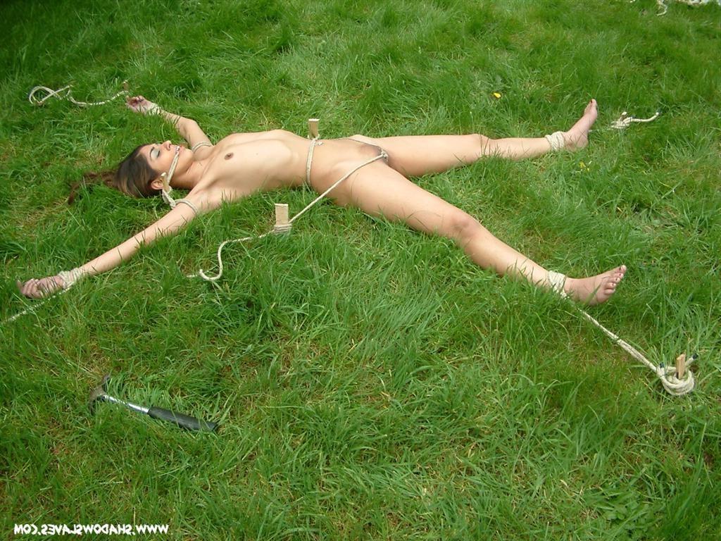 16P Outdoor bondage and domination of indian fetish pornstar Sahara Knite in spreade