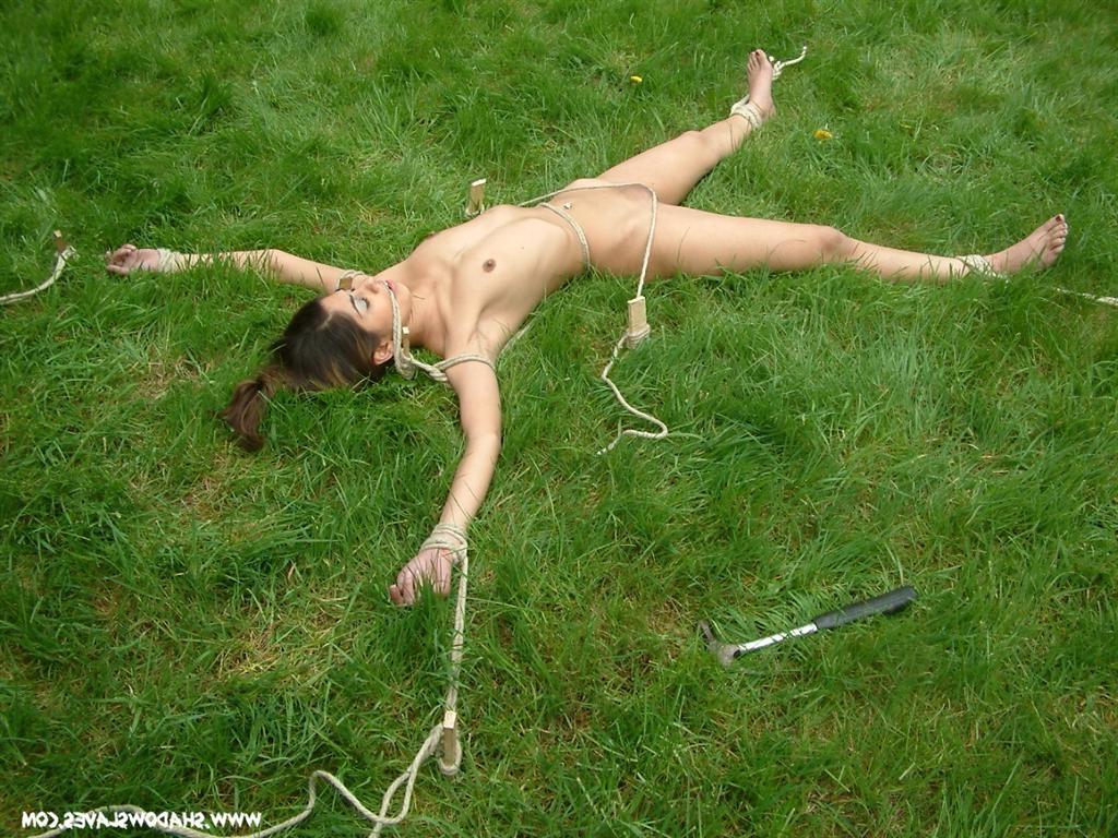 16P Outdoor bondage and domination of indian fetish pornstar Sahara Knite in spreade