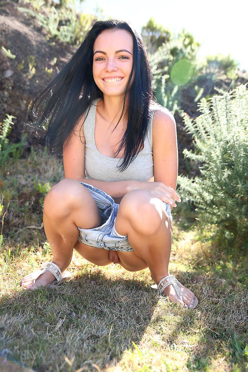 16P Sapphira seemed to have fun with the idea of peeing outdoors