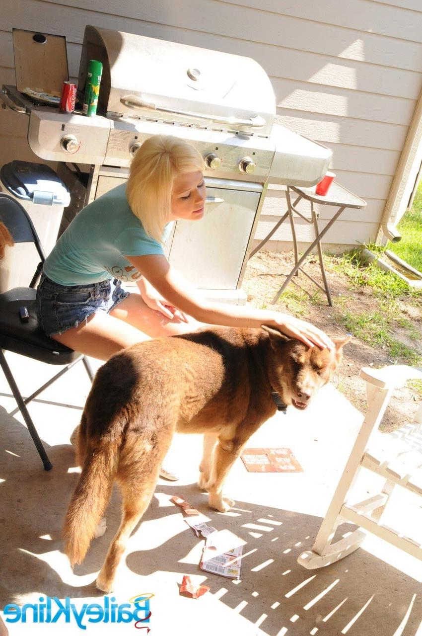 16P Big boob blonde teen smoking outdoors