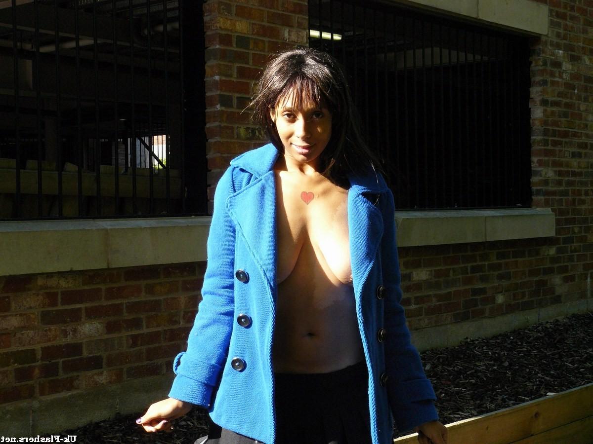 16P Teen ebony flasher and outdoor public nudity of masturbating black college babe 
