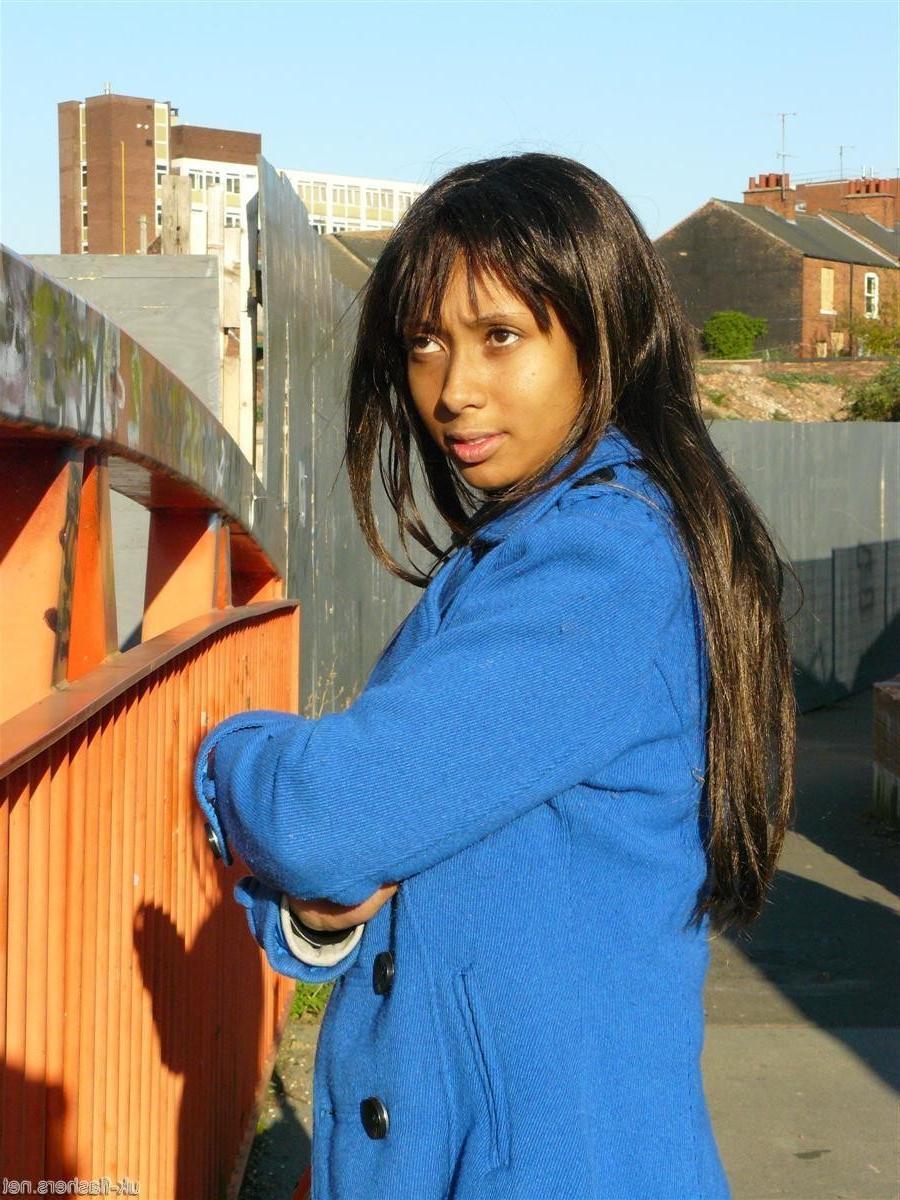 16P Afro babe nude in public and teen ebony flashing in Birmingham with cheeky exhib