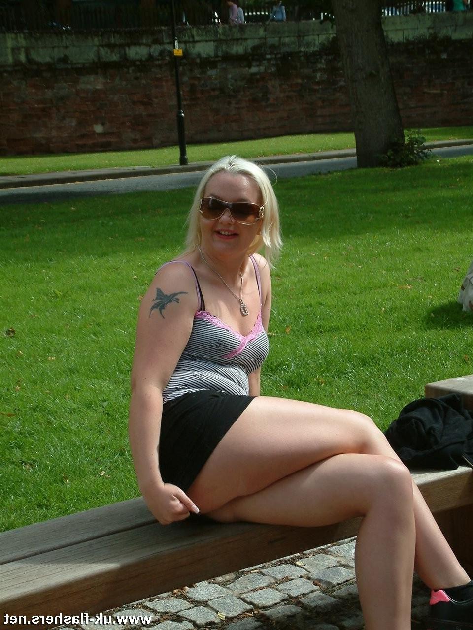 16P Blonde english babe in public nudity and wild outdoor flashing