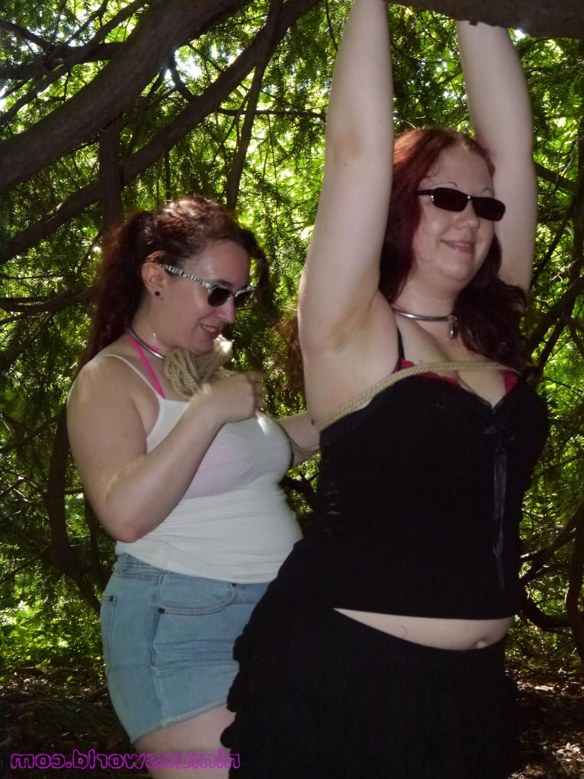 16P British lesbian bbw babes Rosie and Nimue outdoors making love and having sexy f