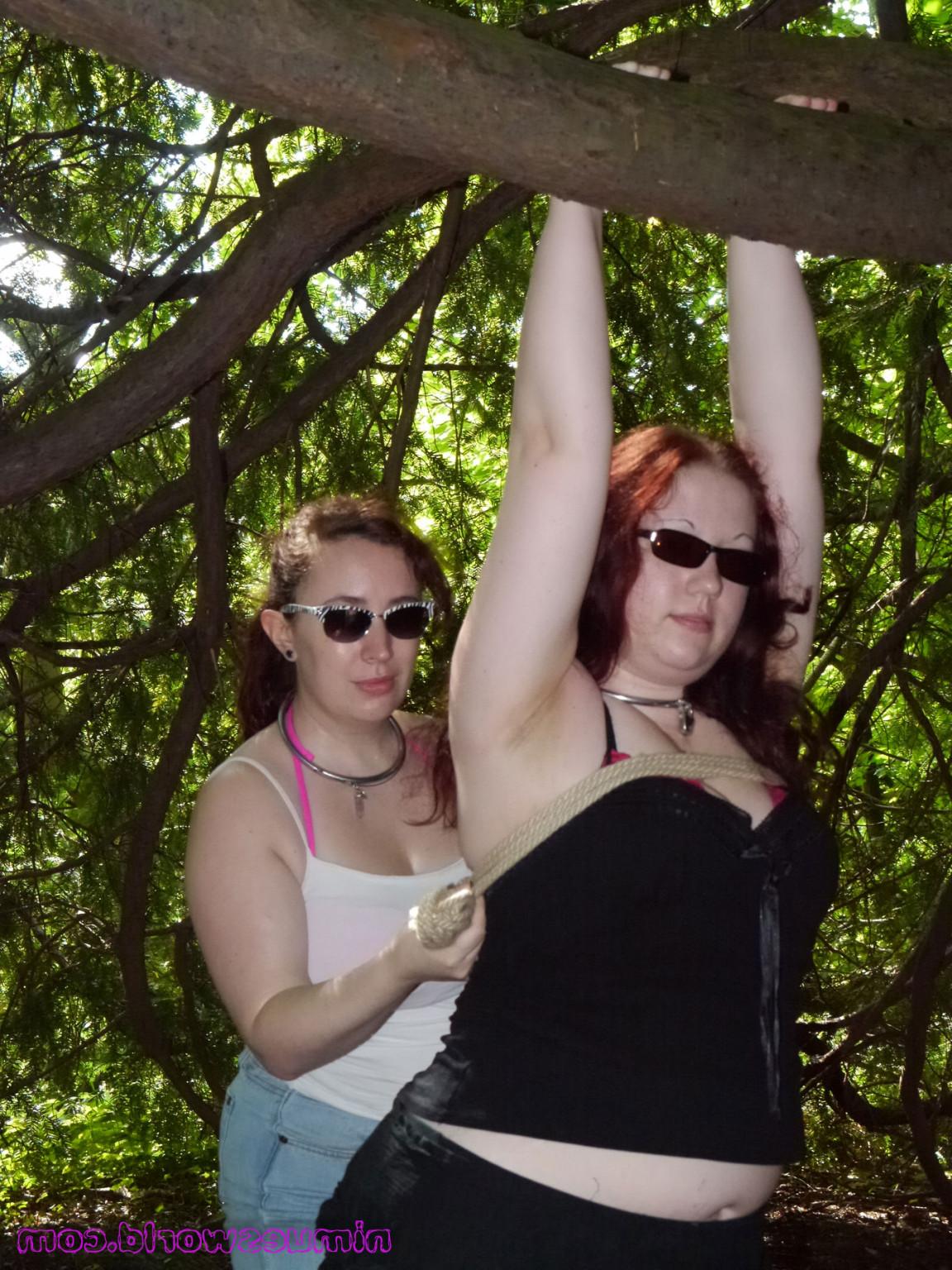 16P British lesbian bbw babes Rosie and Nimue outdoors making love and having sexy f
