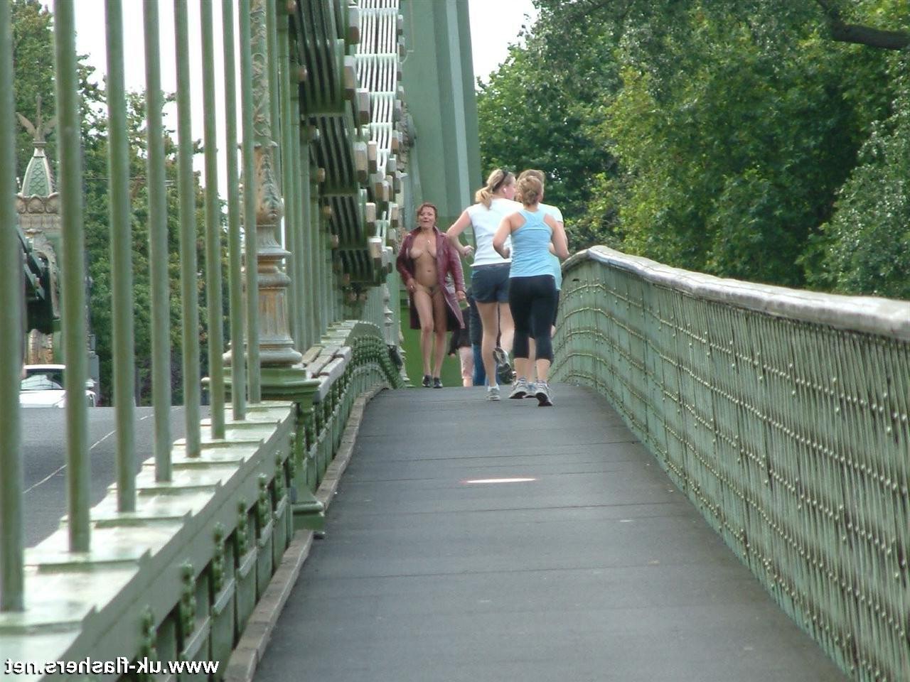 16P Public exhibitionist flashing and matures outdoor nudity by the Thames
