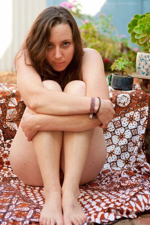 15P Hairy Brunette Amateur Flaunts Her Beautiful Body Outdoors
