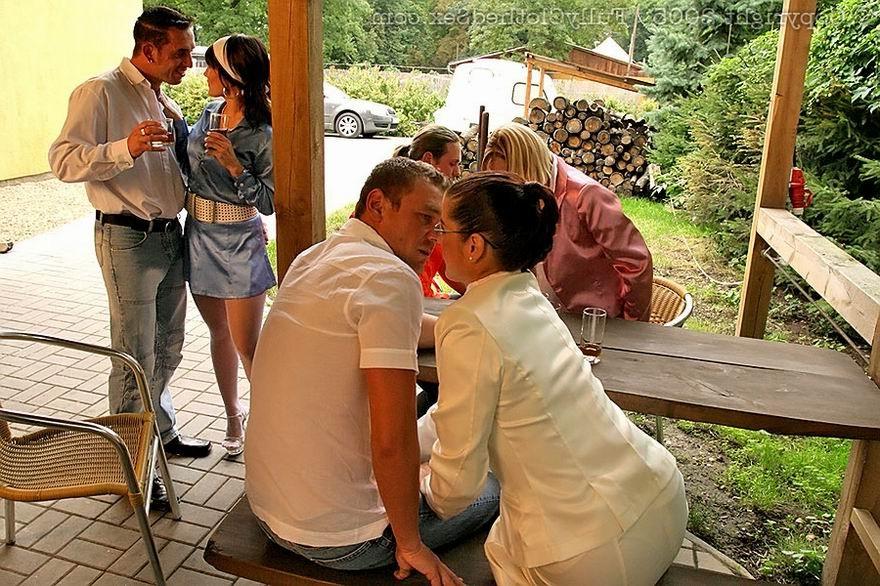 16P Three couples having outdoor swinger groupsex