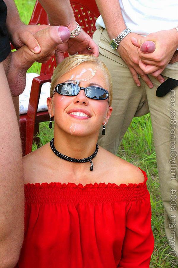 16P Couple having fully clothed outdoor groupsex