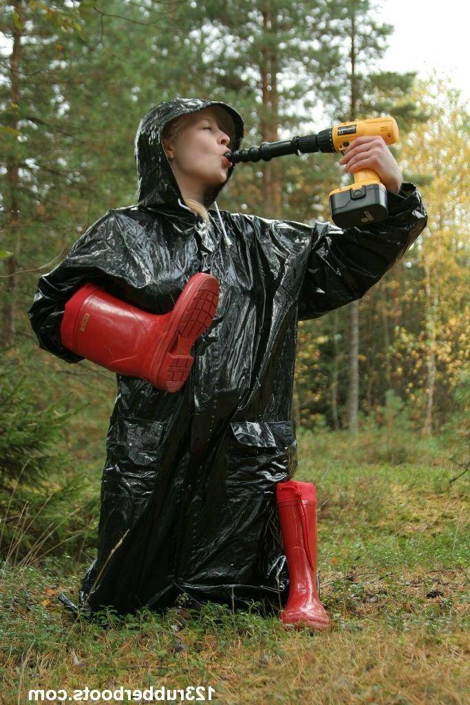 20P Rubber boots rainwear fuckmachine outdoors