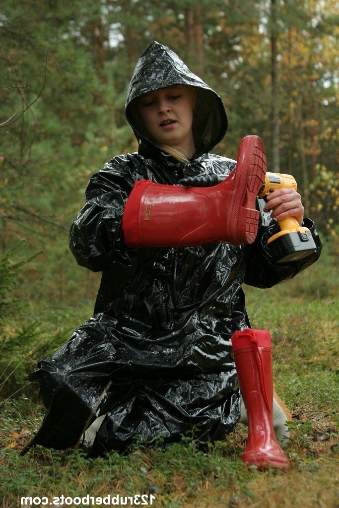 20P Rubber boots rainwear fuckmachine outdoors