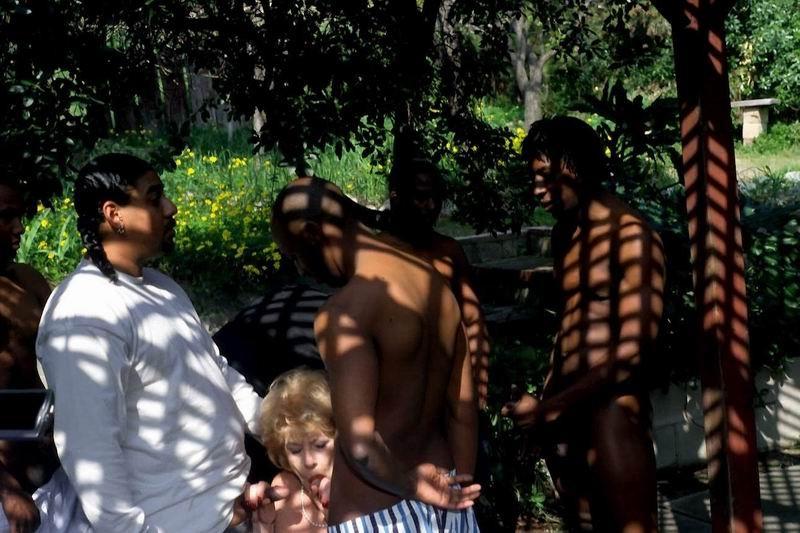 15P Horny granny gangbanged in all holes