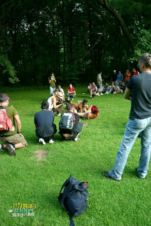 16P Naughty german amateur sluts making outdoor lesbian show on public