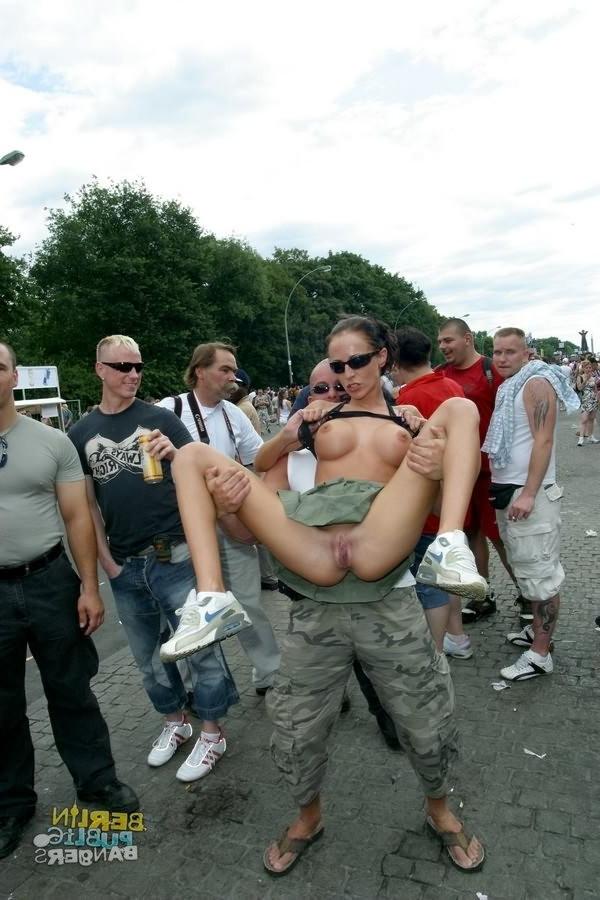 16P Wild german sluts getting nasty outdoors during fuck parade