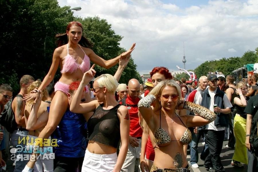 16P Filthy sluts getting nasty on public at german outdoor fuck parade