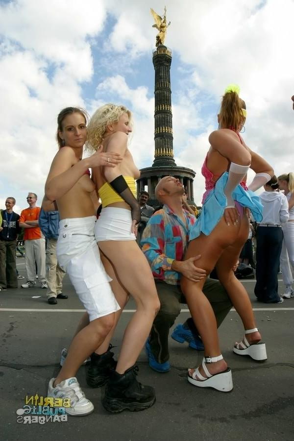 16P Crazy german sluts getting group fucked on public outdoors