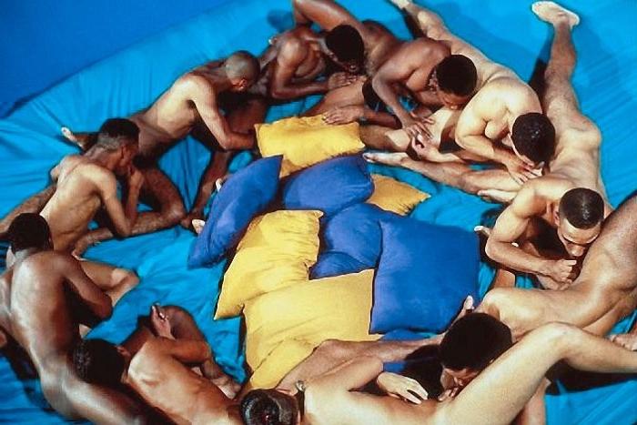 20P Huge crowd of ebony muscle dudes sucking and fucking experience