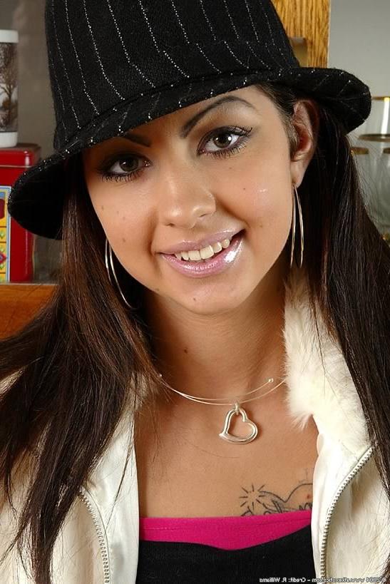 15P Adorable micro breasted amateur latina shows her pink taco