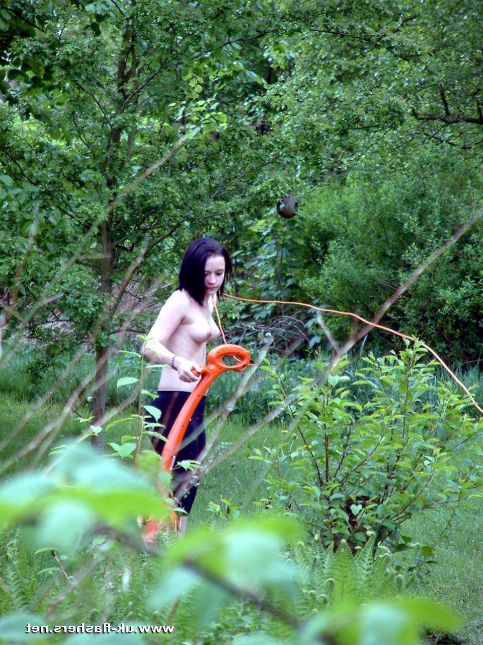 16P Teens naked gardening and skinny outdoor amateur solo babes topless small tits o