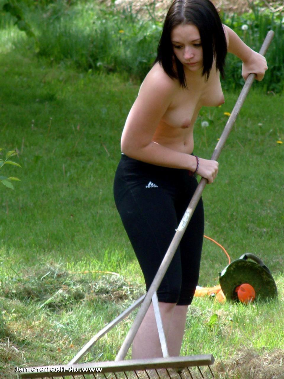 16P Teens naked gardening and skinny outdoor amateur solo babes topless small tits o