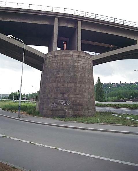 25P Amateur brunette Alena posing in public