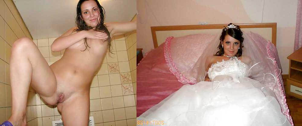 25P Real Amateur Brides - Dressed & Undressed 9