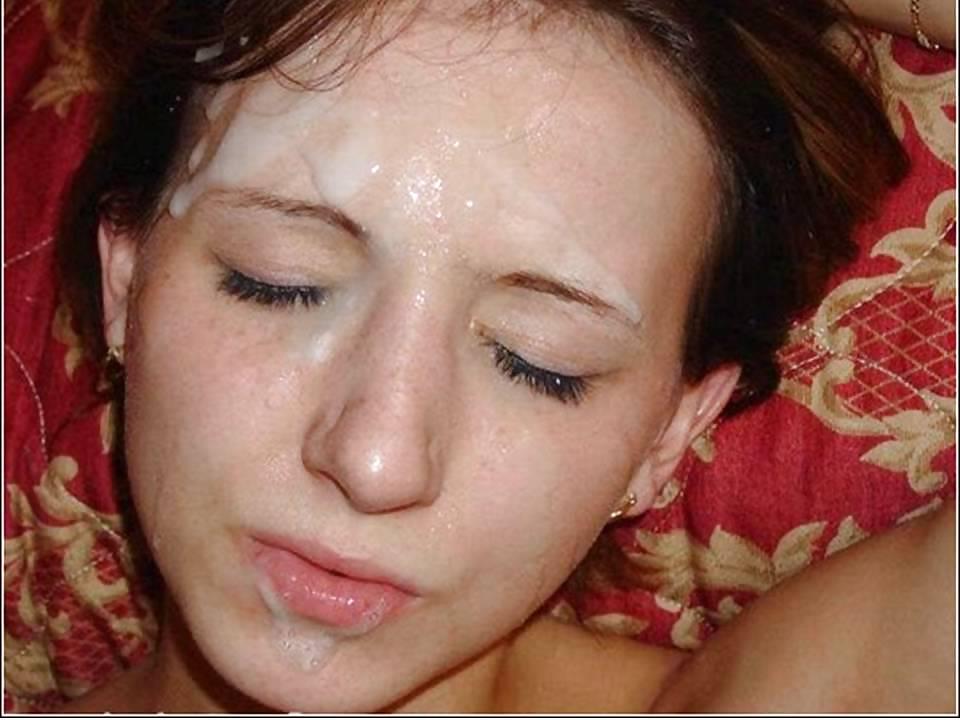 25P Real amateur facial cumshots