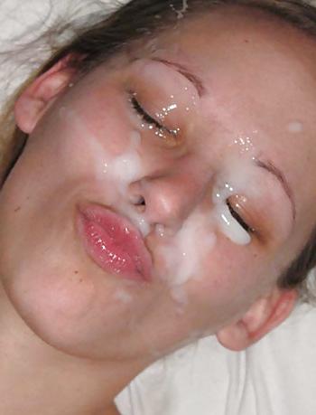 25P Real amateur facial cumshots