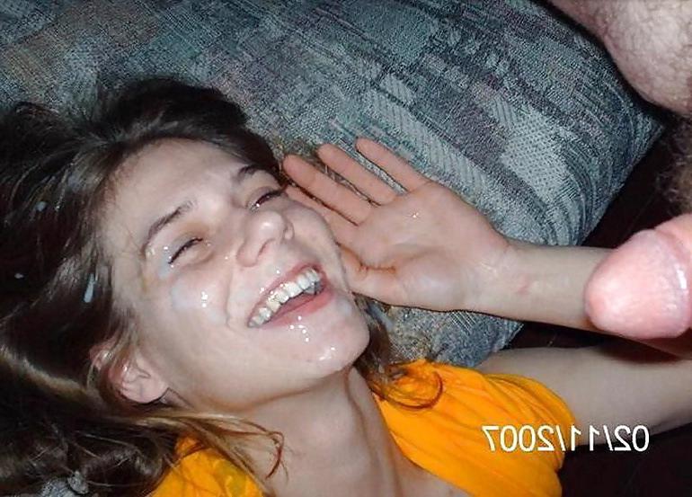 25P Real amateur facial cumshots