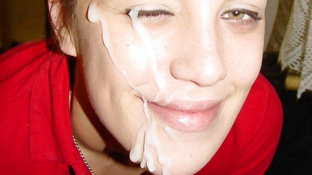 25P Real amateur facial cumshots