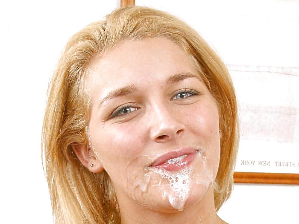 25P Amateur smiling facials. Happy cum sluts!
