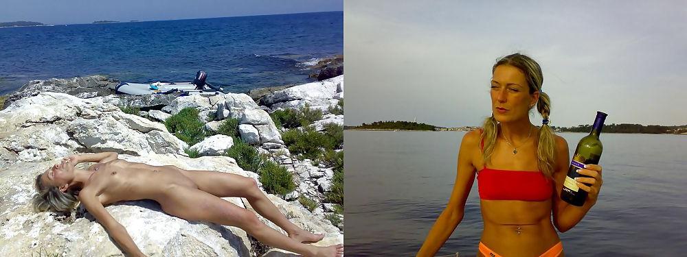 25P Real Amateur Housewives - Swimsuit Then Naked 3