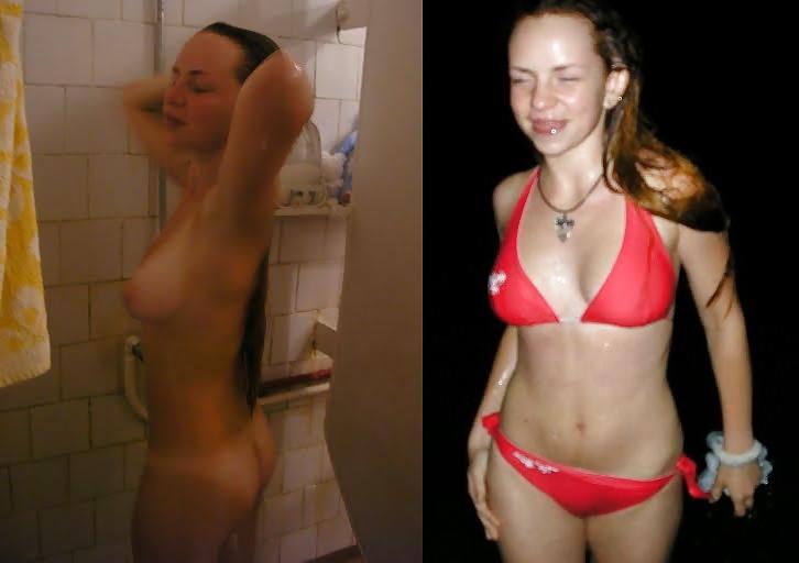 25P Real Amateur Housewives - Swimsuit Then Naked 3