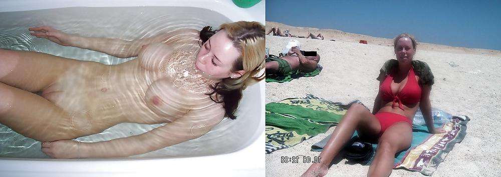 25P Real Amateur Housewives - Swimsuit Then Naked 3