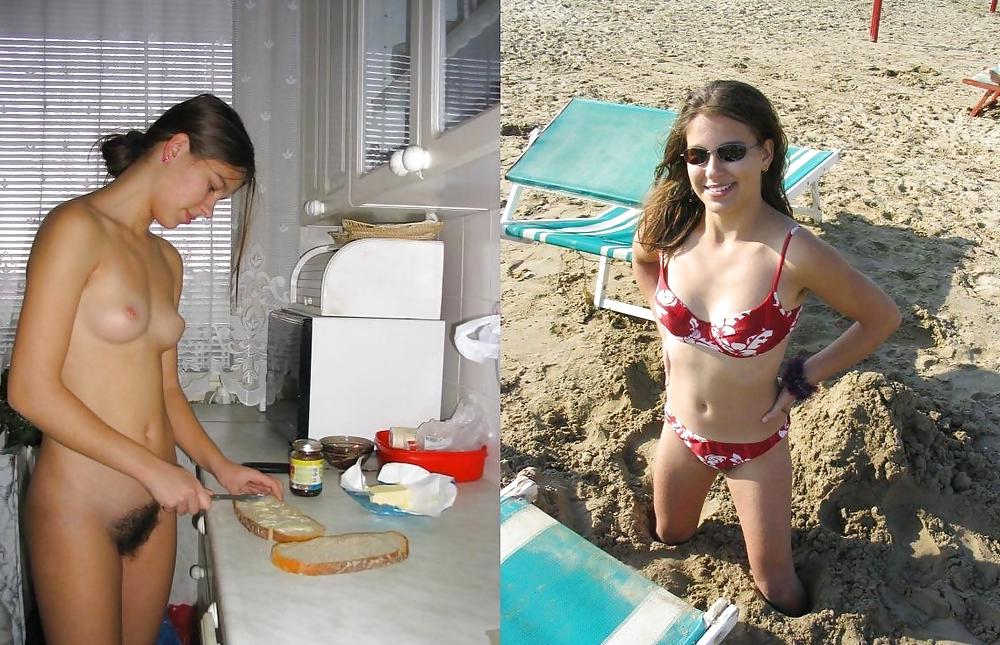 25P Real Amateur Housewives - Swimsuit Then Naked 3