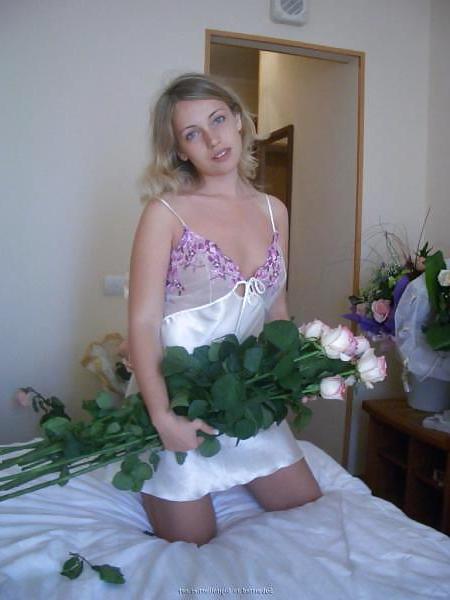25P Hot Blonde Young German Amateur Wife in Her Wedding Dress