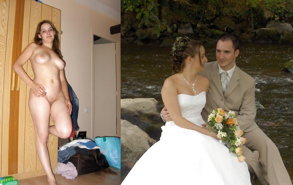 25P Real Amateur Brides Dressed Undressed 12